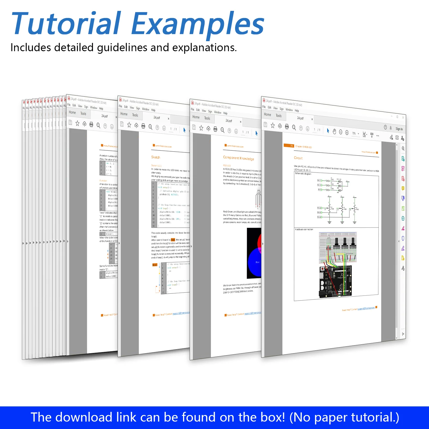 Freenove Super Starter Kit (Compatible with Arduino UNO R3), 152-Page Detailed Tutorial, 158 Items, 25 Projects - Image 6