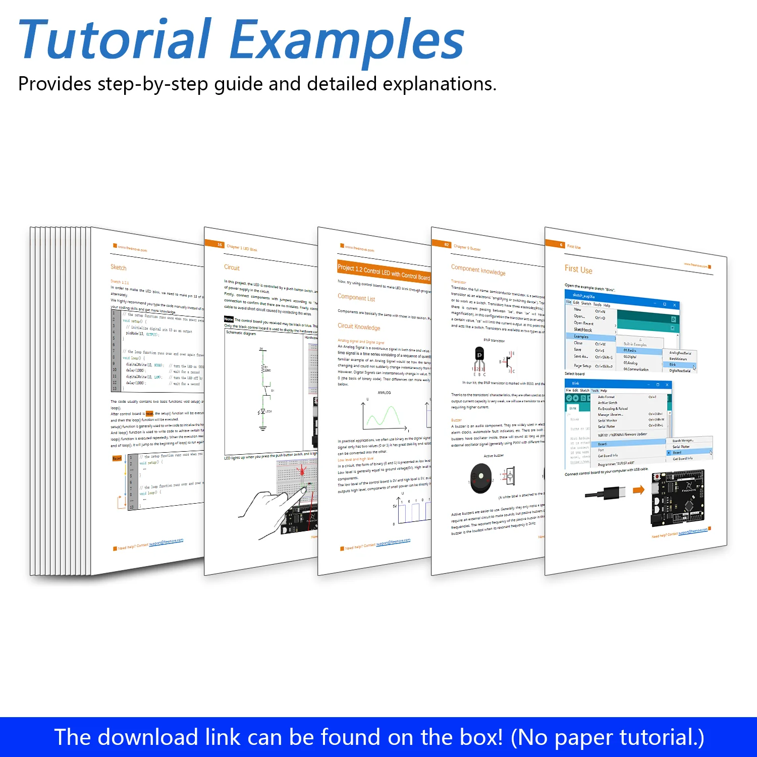 Freenove Ultimate Starter Kit (Compatible with Arduino UNO R3), 258-Page Detailed Tutorial, 217 Items, 57 Projects - Image 6